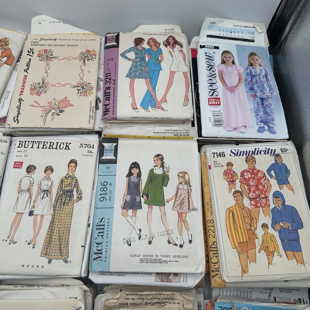 188 Vintage Sewing Patterns Simplicity McCalls Butterick Mixed Lot 1960s+ - Picture 6 of 7